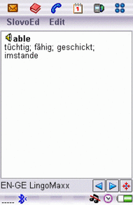 English-German Gold Dictionary for UIQ screenshot